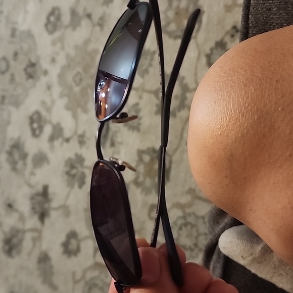 RAY-BAN RB3178 EDGE 006 59[]16 BLACK SLEEK POLARIZED METAL WRAPS SUNGLASSES - Picture 6 of 8